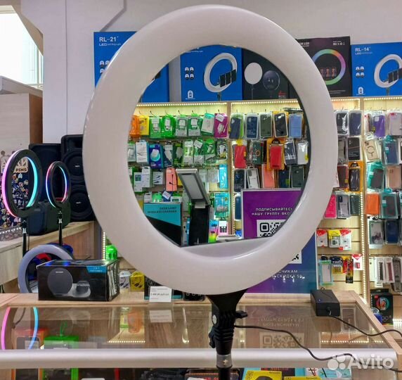 Кольцевая лампа 45 см с сенсорной регулировкой