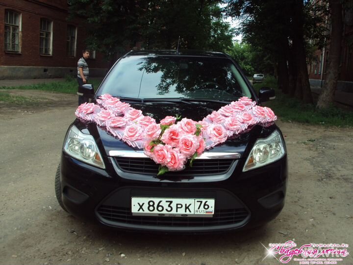 Украшения, цветы, ленты, кольц для свадебных машин