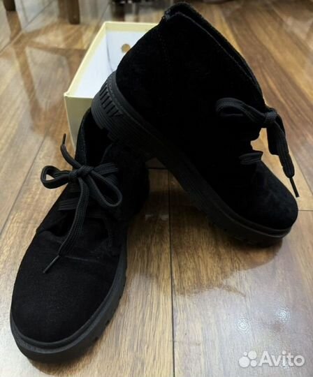 Ботинки на платформе замшевые, лоферы, кеды