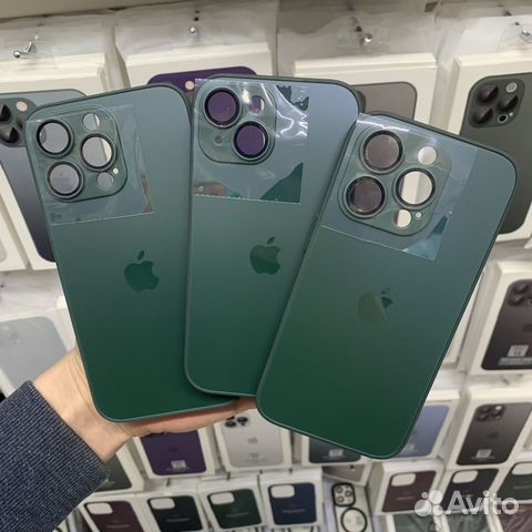 Чехол на iPhone 15/Pro/Max зеленый матовый