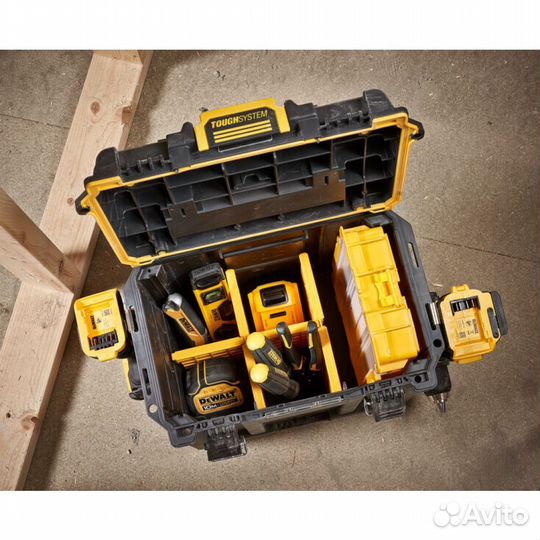 Ящик для инструментов dewalt toughsystem 2.0, компактный, глубокий, dwst08035-1