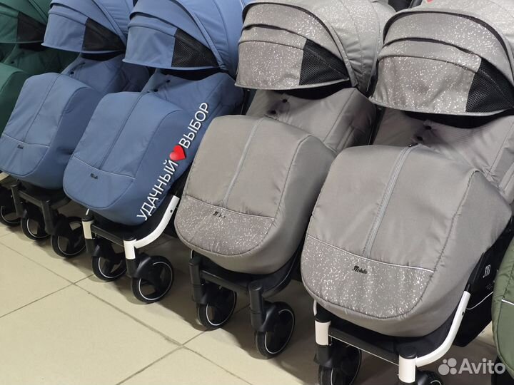 Коляска Baballo 2024 на черной и белой раме