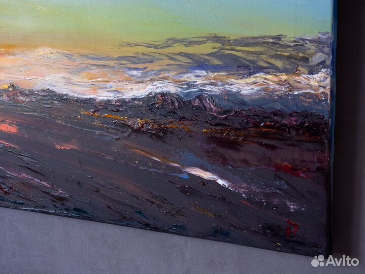 Картина маслом большая на холсте пейзаж