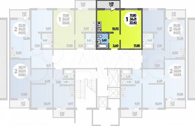 1-к. квартира, 37,4 м², 1/16 эт.