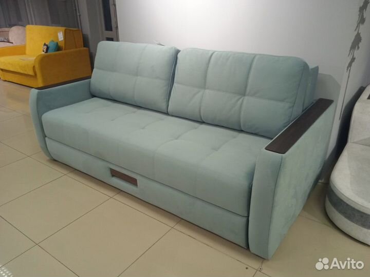 Прямой диван, диван кровать, Мальта 9, минт