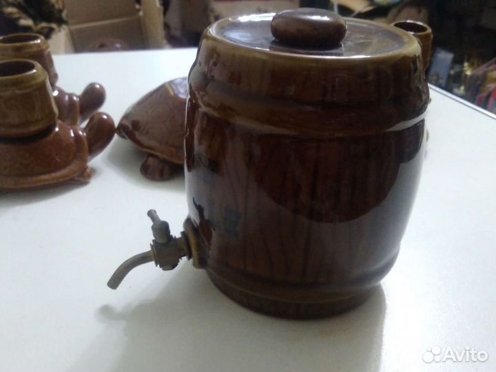 Подарочный набор, черепашки. Бочка и кружки для ко
