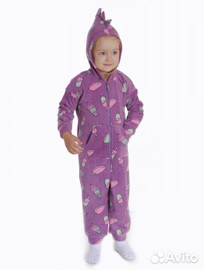 Комбинезон/кигуруми Дракоша с мороженками