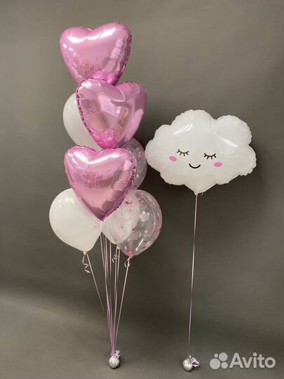 Гелиевые воздушные шары на выписку из роддома