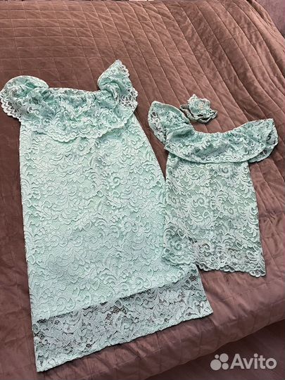 Комплект платья для мамы и дочки