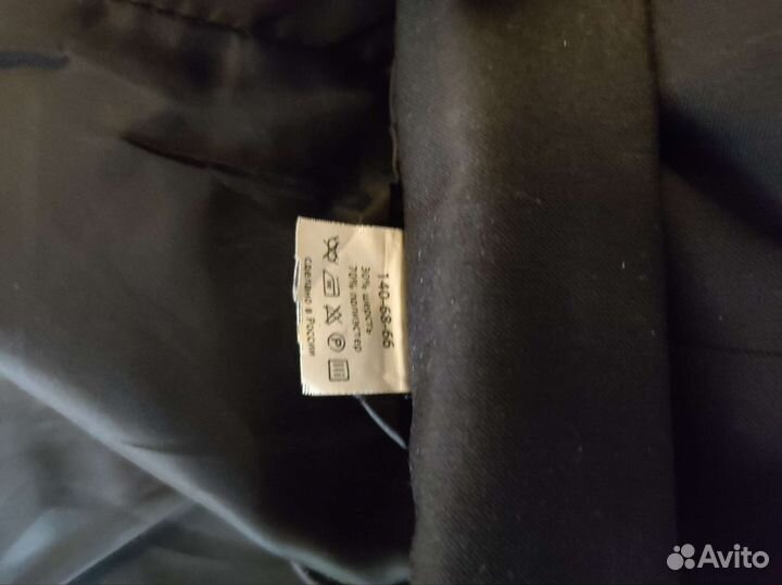 Пиджак и жилет черные 140 рост