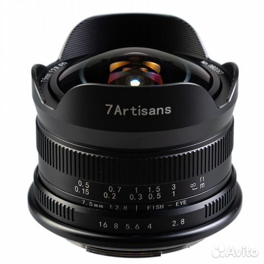 Объектив 7artisans 7.5mm F2.8 II Canon EOS-R, черн