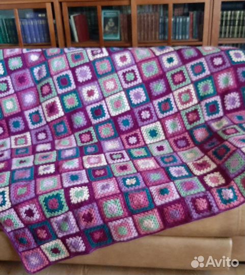 Плед вязаный крючком