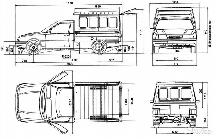 Грузоперевозки каблук, фургон