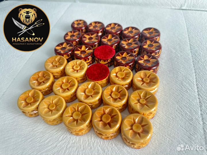 Фишки для нард и шашек ручной работы