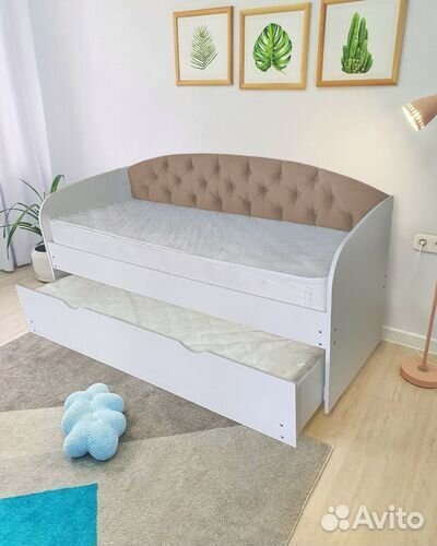 Кровать выдвиж спальн лдсп велюр от 2х лет