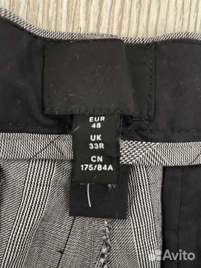 H&M Шорты в клетку серые EUR 48 XL