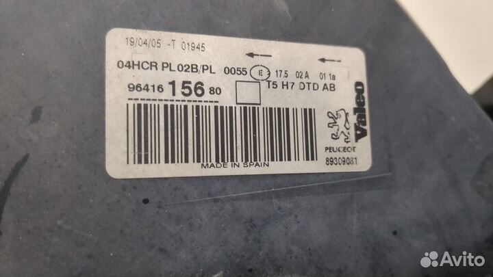 Фара (передняя) Peugeot 307, 2005