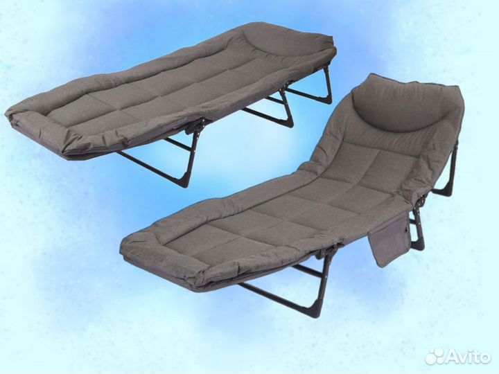 Раскладушка с матрасом туристическая