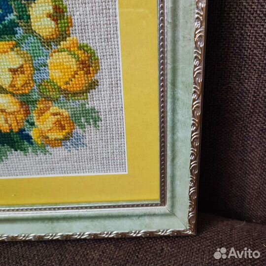 Картина вышитая крестом ручная работа