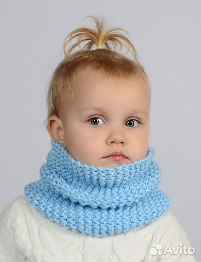 Снуд детский (манишка, шарф, хомут)