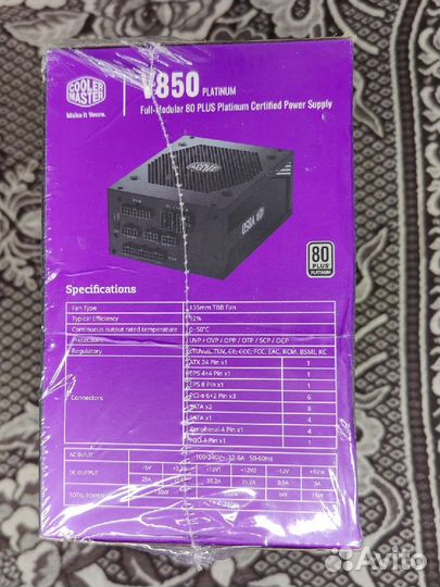 Platinum Модульный Блок питания Cooler Master V850