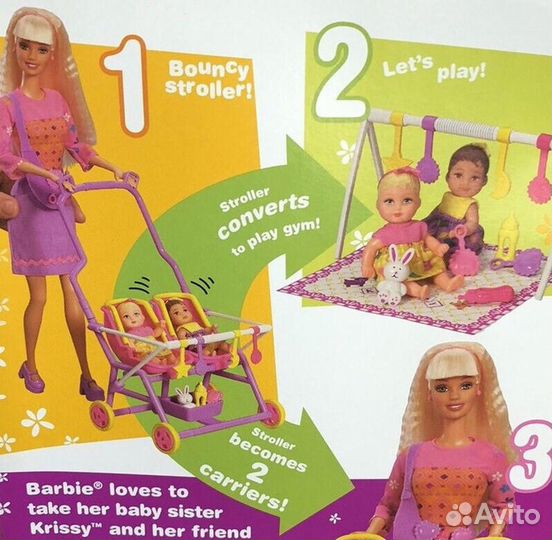 Кукла Barbie & Krissy Stroll 'n Play 3-in-1 Fun