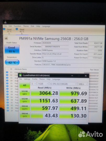 SSD Samsung PM991a M.2 2230 256gb
