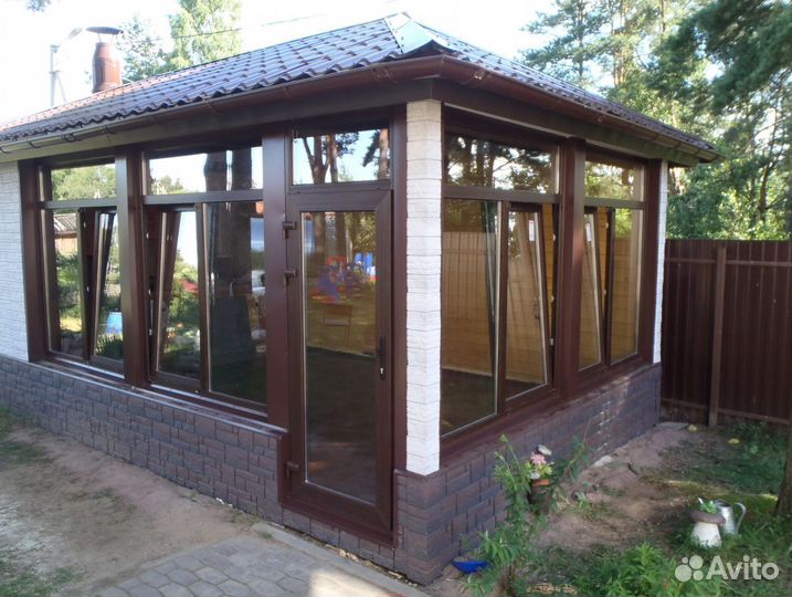 Остекление теплое для террас, веранд, беседок