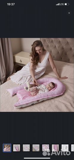 Гнездышко-кокон для новорожденных с матрасиком