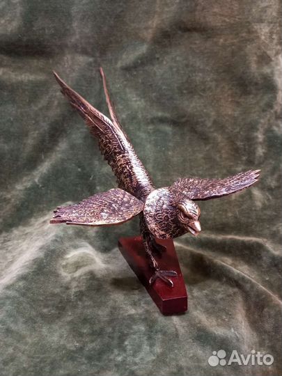 Старинная бронзовая статуэтка фазан. Австрия