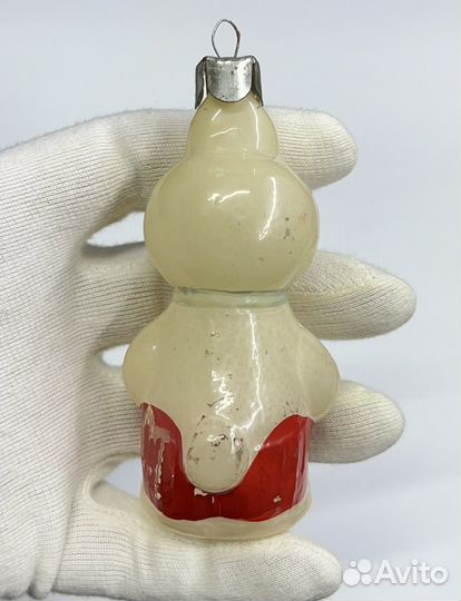 Елочная игрушка СССР «Заяц в косоворотке»