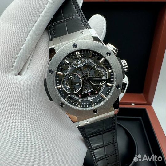 Часы мужские Hublot скелетон