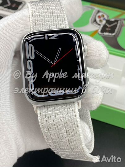 Apple Watch 9 45m (экран без рамок, silver нейлон)