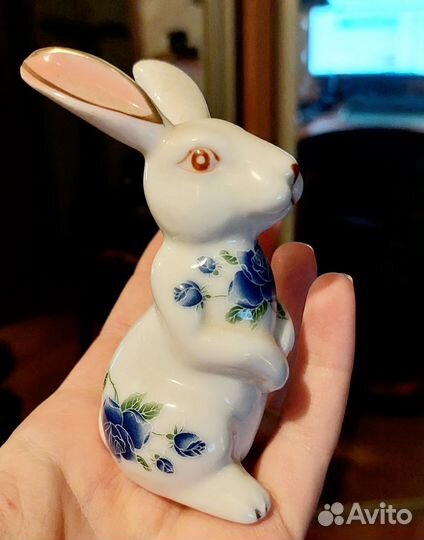 Кролик Гжель Фарфор Фигурка