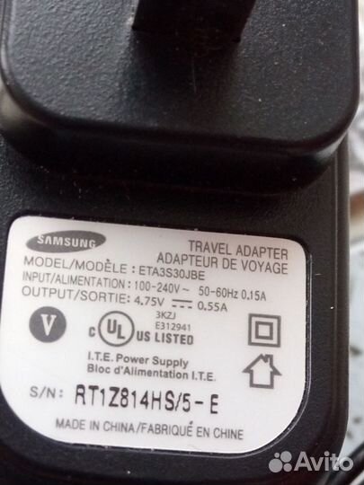 Зарядка шнур питания samsung новая