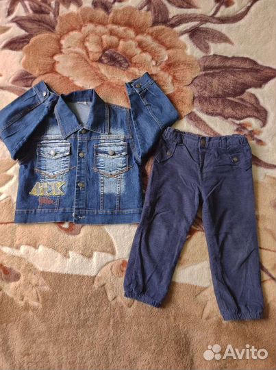 Детская одежда на мальчика, джинсовые вещи, 68-92р
