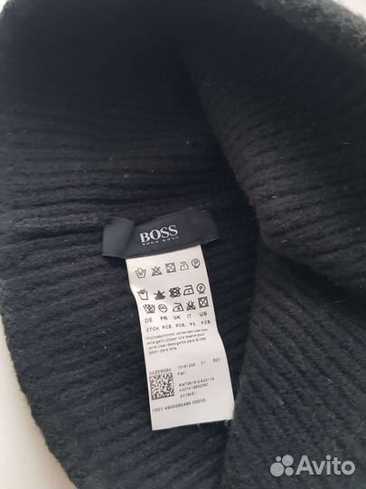 Вязаная шапка мужская hugo boss