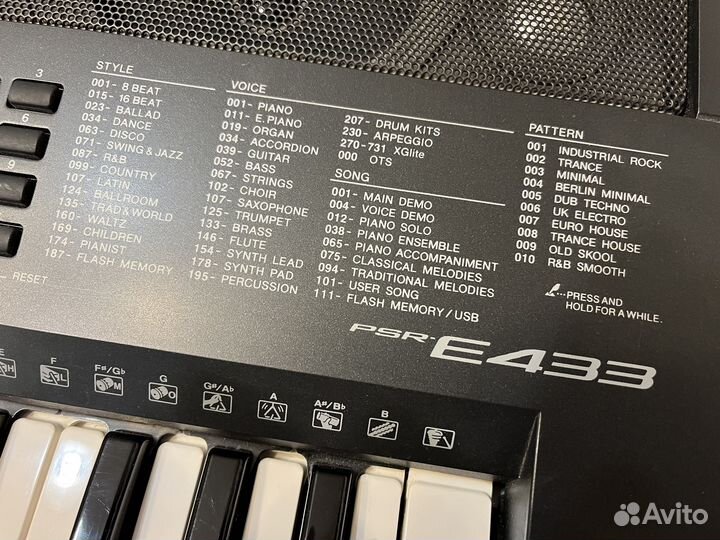 Синтезатор yamaha psr e433