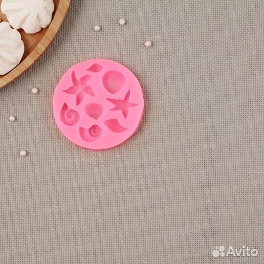 Силиконовый молд Доляна «Морские звёзды», d8 см, ц