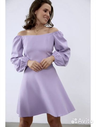Лавандовое платье 44