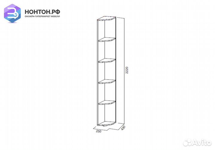 Стеллаж угловой Грей цемент светлый