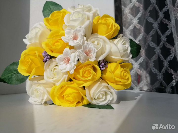 Букет из мыла, букет из мыльных роз, подарок