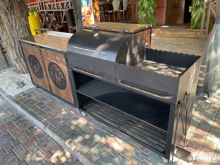 Мангал № 0300/55 с гриль-барбекю 5 мм (Два модуля)