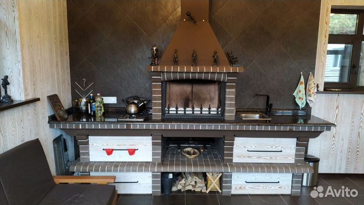 Печь барбекю / Мангал из кирпича