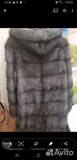 Шуба норковая с капюшоном 42 44