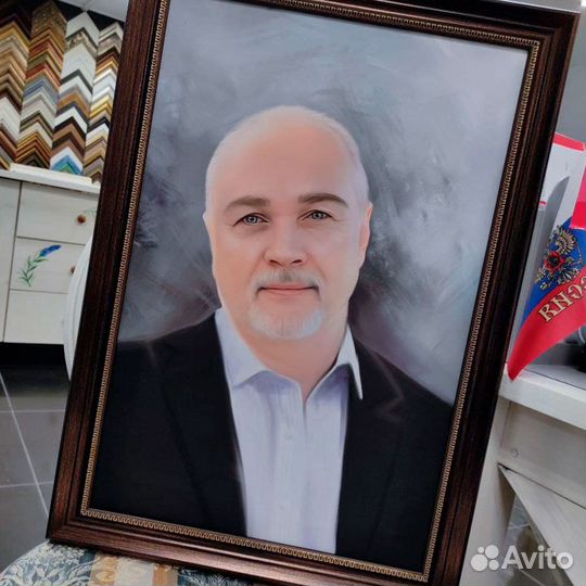 Портрет по фото на холсте