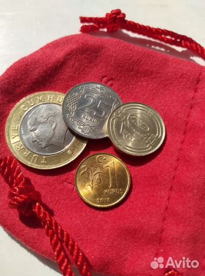 Набор монет Турция, 4 шт