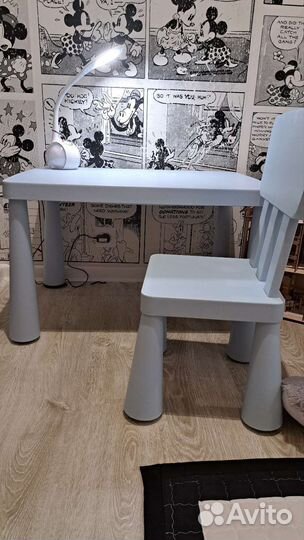 Детский стол и стул IKEA Маммут