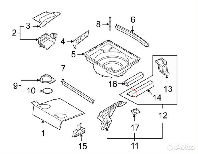 Соединительный элемент audi A8 (2004-10) S8 (07-09