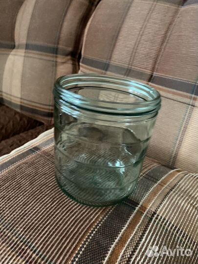 Банка стеклянная от кремовзбивалки СССР